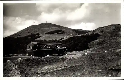 Ak Soultz Haut Rhin Sulz Elsass Haut Rhin, Großer Belchen, Bus, Landschaftsblick