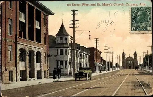 Ak Calgary Alberta Kanada, 1st Street West, St. Mary's Church