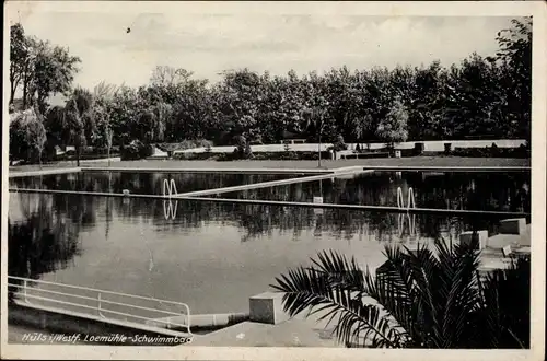 Ak Hüls Marl in Westfalen, Loemühle, Schwimmbad