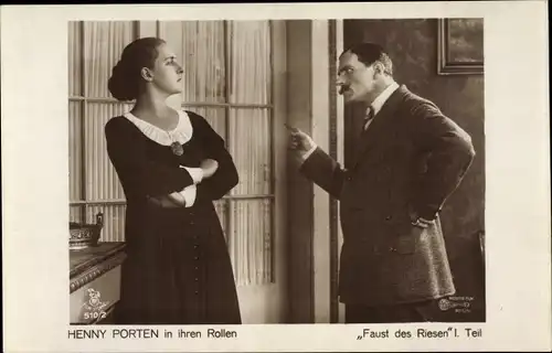 Ak Schauspielerin Henny Porten, Film Faust des Riesen, I. Teil