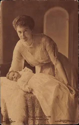 Ak Kronprinzessin Cecilie von Preußen, Tochter Prinzessin Cecilie, Liersch 7905