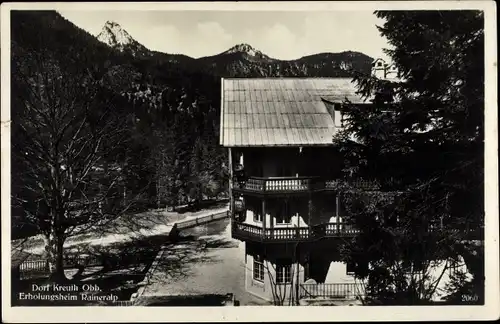 Ak Kreuth am Tegernsee Oberbayern, Blick auf Erholungsheim Raineralp