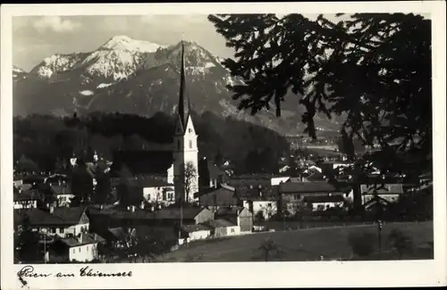 Ak Prien am Chiemsee Oberbayern, Teilansicht vom Ort 