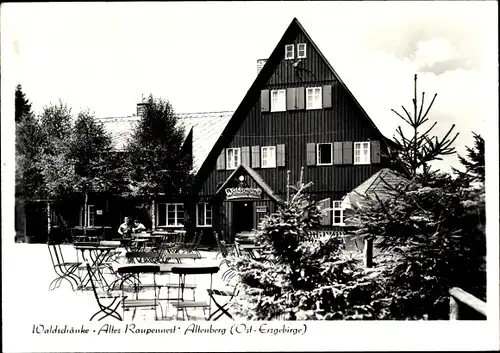 Ak Altenberg im Osterzgebirge, Blick auf die Waldschänke Altes Raupennest 