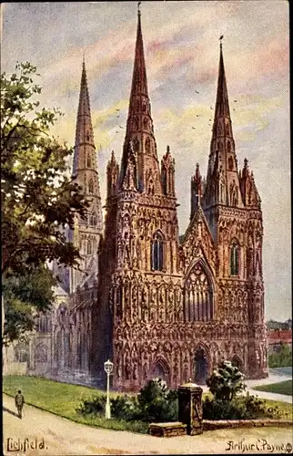 Künstler Ak Payne, Arthur, Lichfield England, Cathedral, Tuck Series III. Nr. 6498