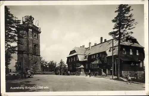 Ak Wildenthal Eibenstock im Erzgebirge, Auersberg, Turm, Unterkunftshaus 