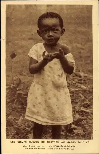 Ak Les Soeurs bleues de Castres au Gabon, AEF, Antoinette