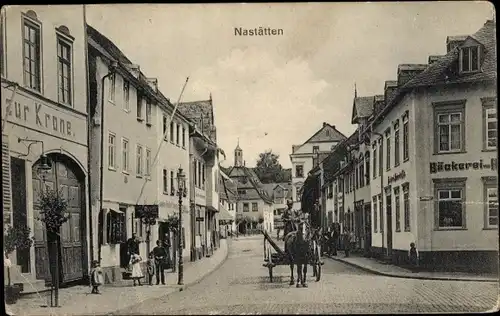 Ak Nastätten im Rhein Lahn Kreis, Gasthof zur Krone, Bäckerei