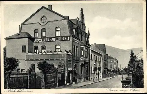 Ak Niederlahnstein Lahnstein im Rhein Lahn Kreis, Hotel Becker