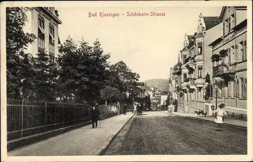 Ak Bad Kissingen Unterfranken Bayern, Schönbornstraße