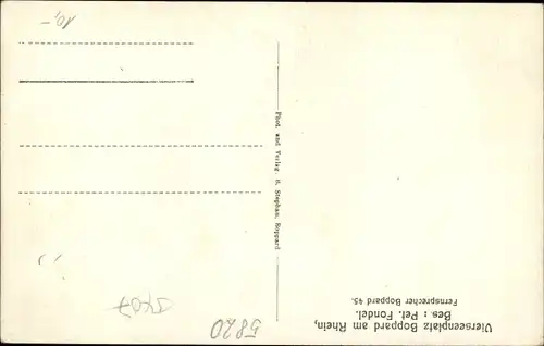 Ak Boppard am Rhein, Restauration Vierseenplatz, Bes. Pet. Fondel