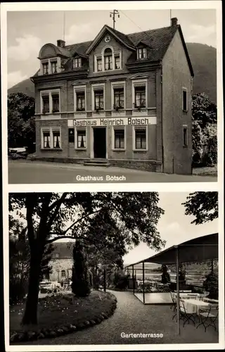 Ak Hatzenport an der Mosel, Gasthaus Heinrich Botsch, Gartenterrasse