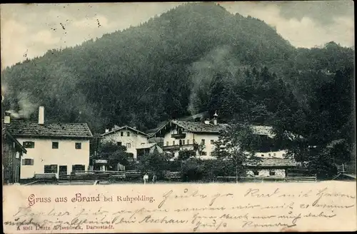 Ak Brand in Oberbayern, Teilansicht, Blick auf den Berg