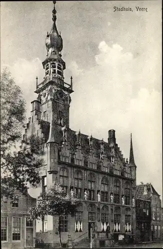 Ak Veere Zeeland Niederlande, Stadhuis