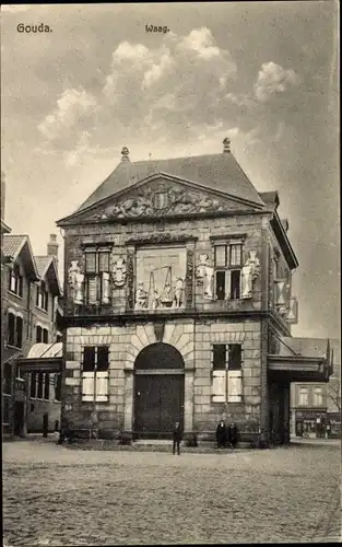 Ak Gouda Südholland Niederlande, Waag