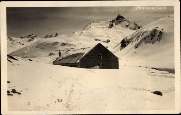 Foto Ak Gaschurn In Vorarlberg Madlenerhaus Schneelandschaft Nr
