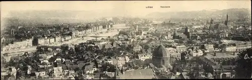 Klapp Ak Liège Lüttich Wallonien, Panorama vom Ort