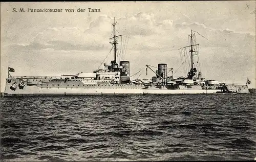 Ak Deutsches Kriegsschiff, SM Panzerkreuzer von der Tann, Kaiserliche Marine