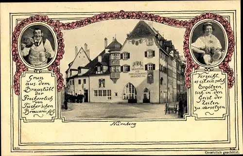 Ak Nürnberg in Mittelfranken, Bräustübl, Brauerei Tucher