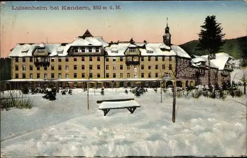 Ak Malsburg Marzell in Baden Württemberg, Rehaklinik Birkenbuck, Winterpartie