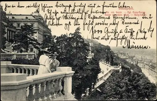 Ak Budapest Ungarn, Kgl. Burg Bazar