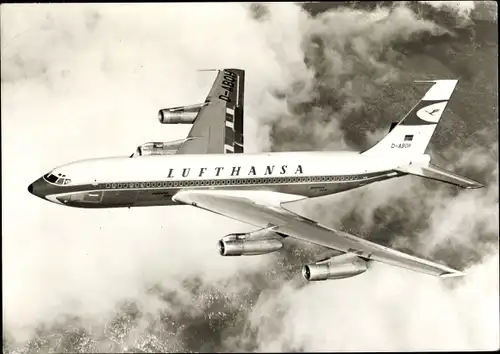 Ak Deutsches Passagierflugzeug, Lufthansa, Boeing Jet 720 B, D ABOH