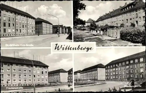 Ak Wittenberge in der Prignitz, Dr. Wilhelm Külz Straße, Gehrenweg, Friedensstraße, Wohnhäuser