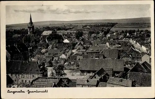 Ak Bad Langensalza in Thüringen, Blick über die Dächer der Stadt
