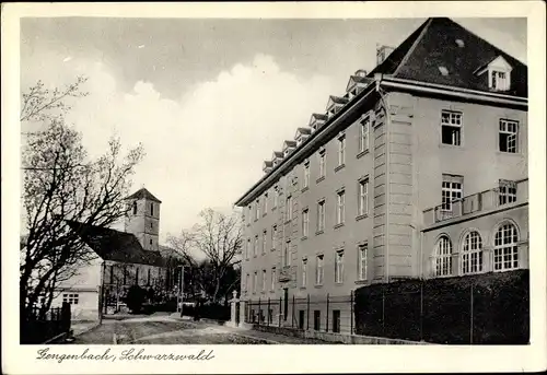 Ak Gengenbach an der Kinzig, Kirche, Mutterhaus der Franziskanerinnen vom göttl. Herzen Jesu