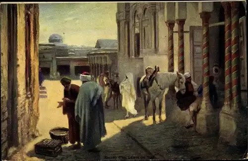 Künstler Ak Maghreb, Entree d'un palais du Bey, Palastportal