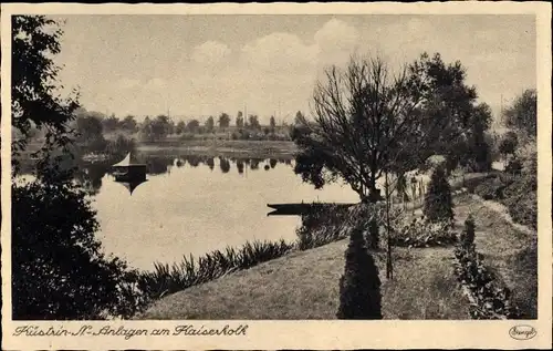 Ak Kostrzyn nad Odrą Cüstrin Ostbrandenburg, Anlagen am Kaiserkolk