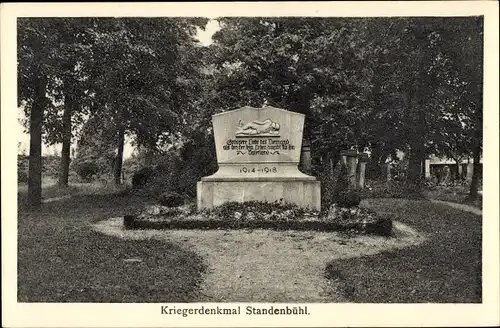 Ak Standenbühl in Rheinland Pfalz, Kriegerdenkmal