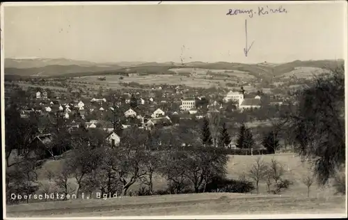Foto Ak Oberschützen im Burgenland, Panoramaansicht von Ortschaft