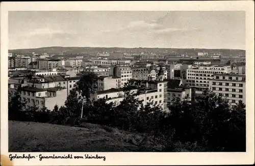 Ak Gdynia Gotenhafen Pommern, Gesamtansicht vom Steinberg