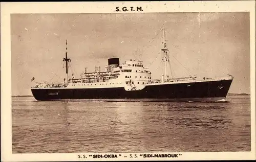 Ak Dampfer S. S. Sidi Okba, S. S. Sidi Mabrouk, Société Générale des Transports Maritimes