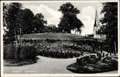 Ak Herford in Nordrhein Westfalen, Partie auf dem Luttenberg, Kirche