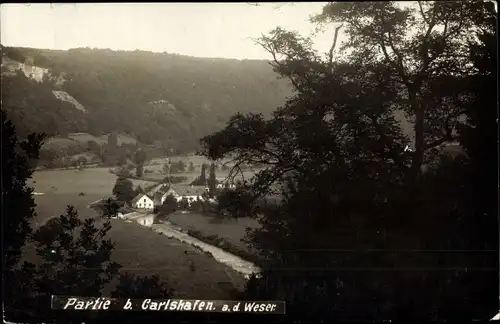 Foto Ak Bad Karlshafen an der Oberweser Hessen, Teilansicht