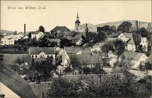 Ak Wilthen in Sachsen, Totalansicht vom Ort