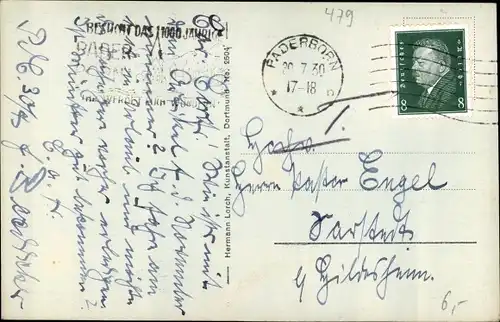 Ak Paderborn in Nordrhein Westfalen, Alte Wassermühle