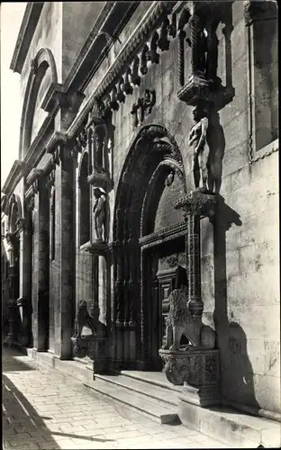 Ak Šibenik Kroatien, Katedrala, Prednji portal, Kathedrale