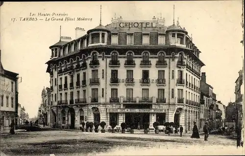 Ak Tarbes Hautes-Pyrénées, Le Grand Hôtel Moderre 