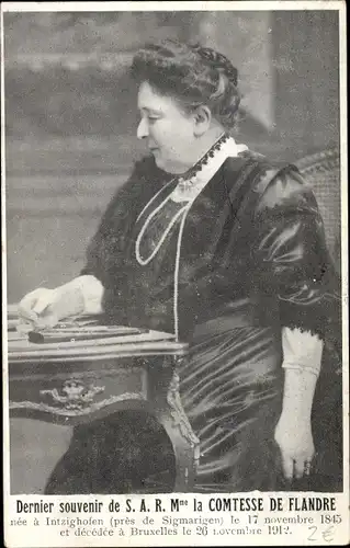 Ak Prinzessin Maria Luise von Hohenzollern Sigmaringen, Comtesse de Flandre, Prinzessin von Belgien