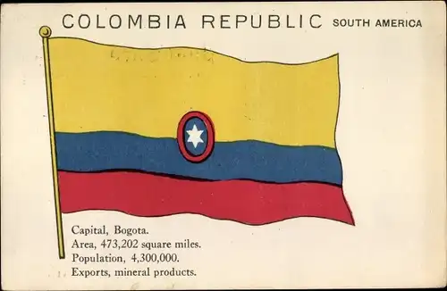 Ak Kolumbien, Handelsflagge, Bogota