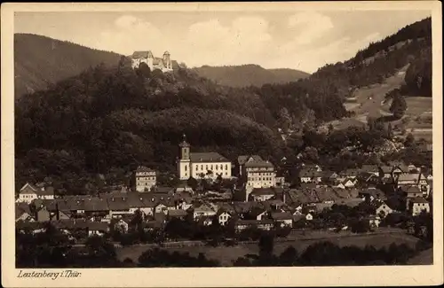 Ak Leutenberg in Thüringen, Totalansicht, Burg