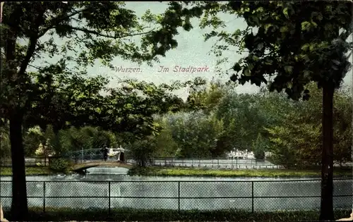 Ak Wurzen in Sachsen, Stadtpark