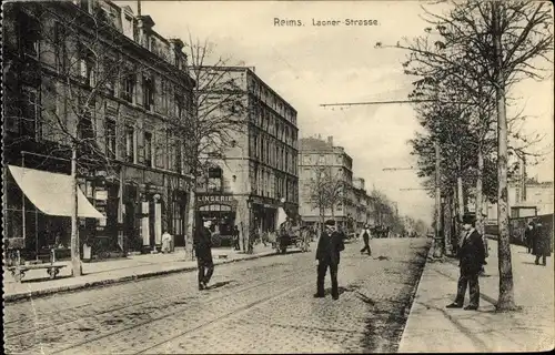 Ak Reims Marne, Laoner Strasse