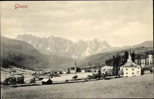 Ak Gosau in Oberösterreich, Ortsansicht 