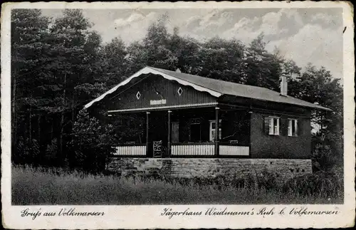 Ak Volkmarsen in Nordhessen, Jägerhaus Weidmann's Ruh, Außenansicht, Waldrand