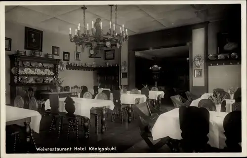 Ak Rhens Rheinland Pfalz, Hotel Königsstuhl, Bes. Jean Leuffen, Restaurant