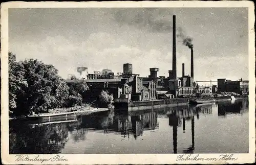 Ak Wittenberge in der Prignitz, Fabriken am Hafen